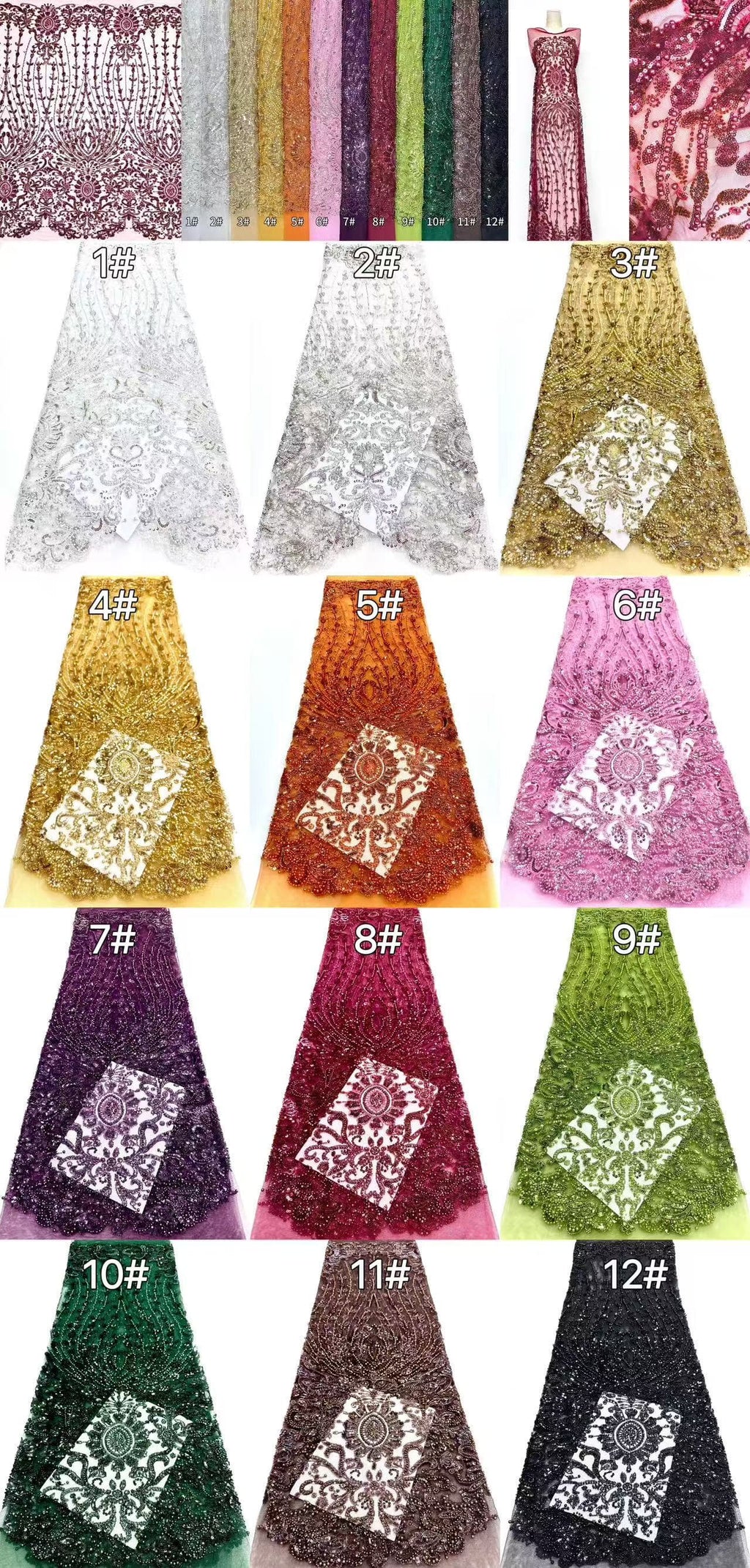 Beaded Lace.BLS6165#