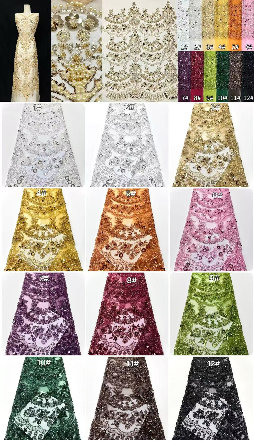 Beaded Lace.BLS6168#