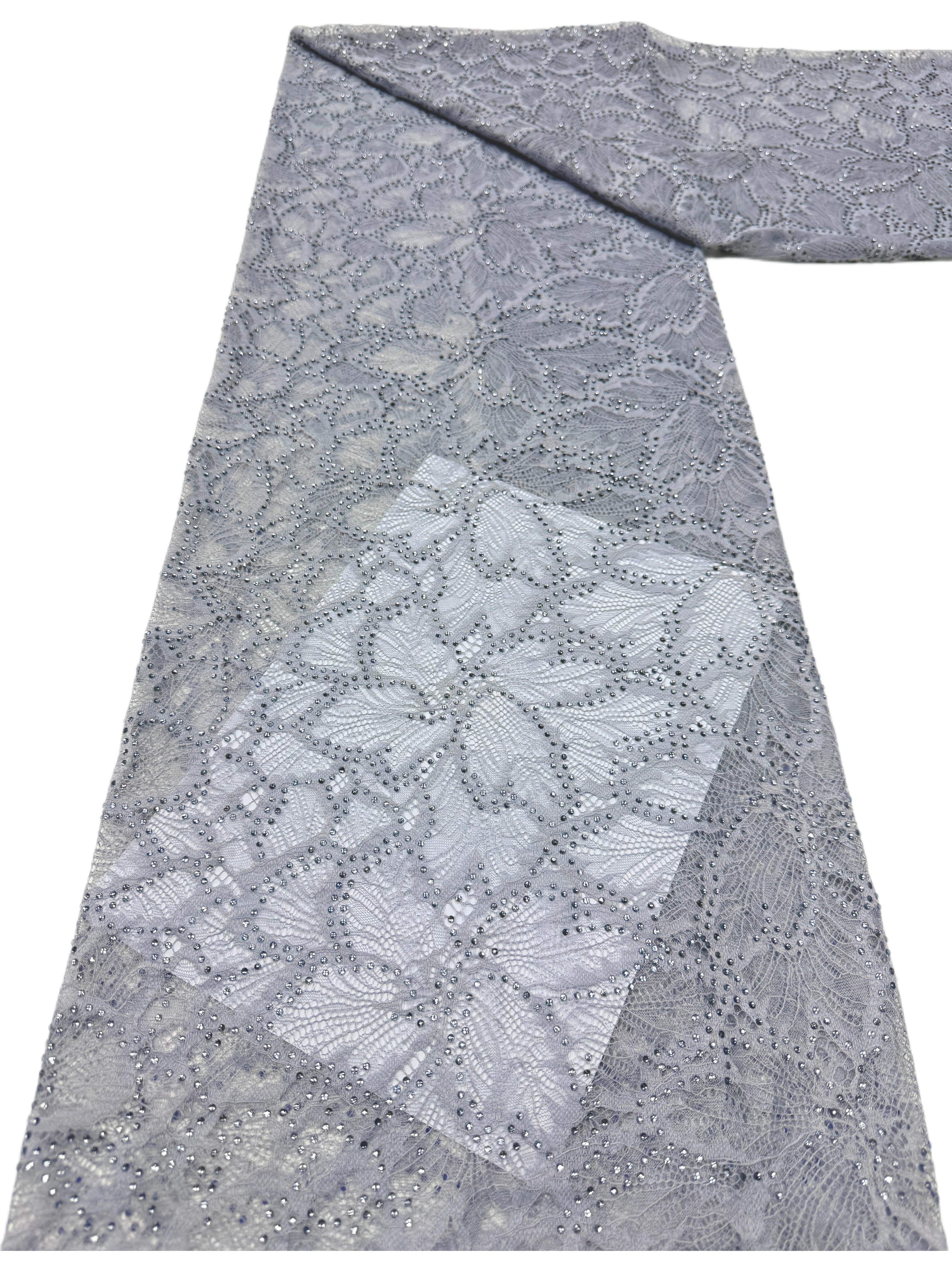 Gold Beaded Embroidered Lace Fabric Allover Floral Leaf Vine Tulle Lace for Wedding Bridal Evening Dress BLS6537#