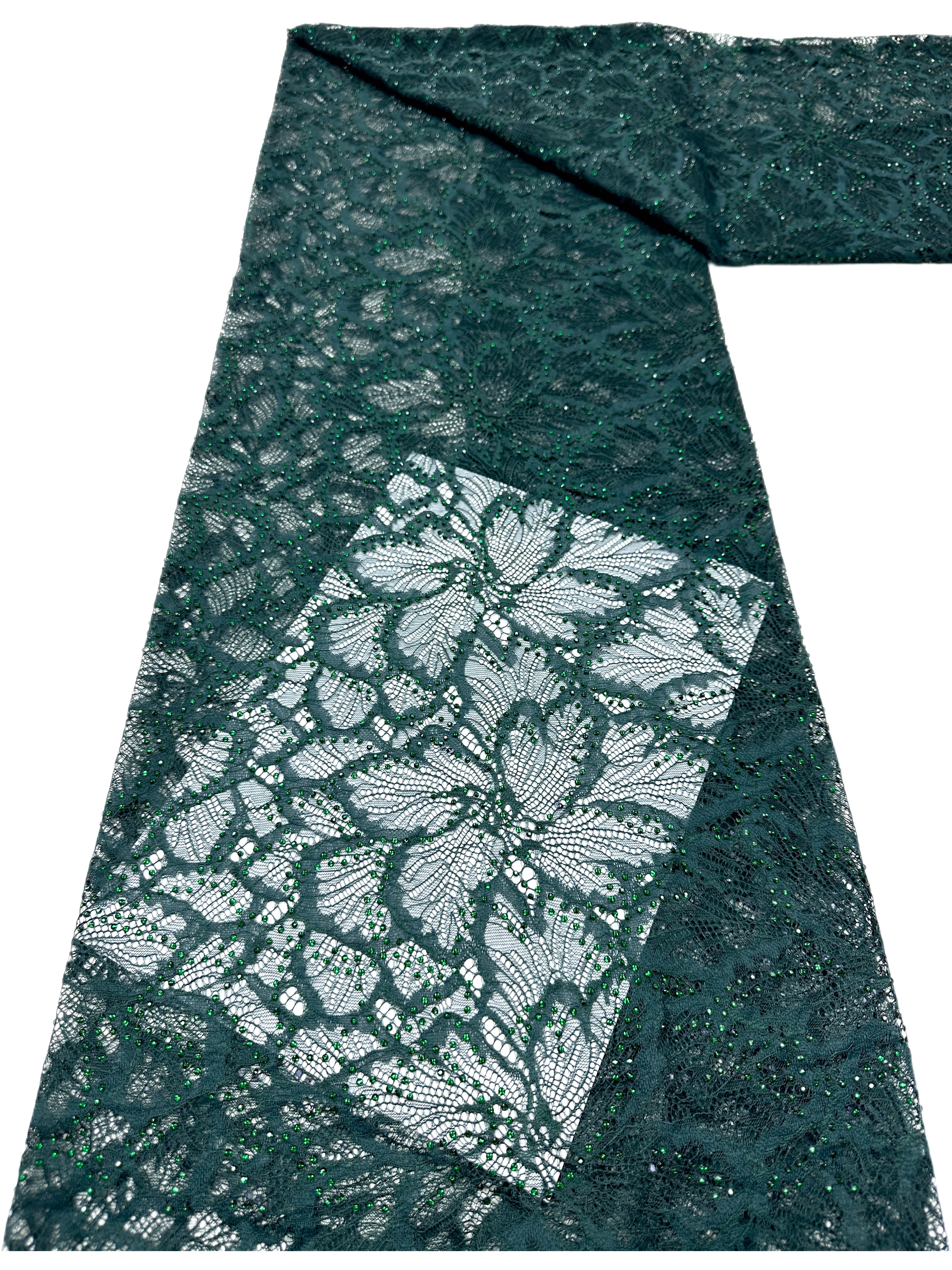 Gold Beaded Embroidered Lace Fabric Allover Floral Leaf Vine Tulle Lace for Wedding Bridal Evening Dress BLS6537#