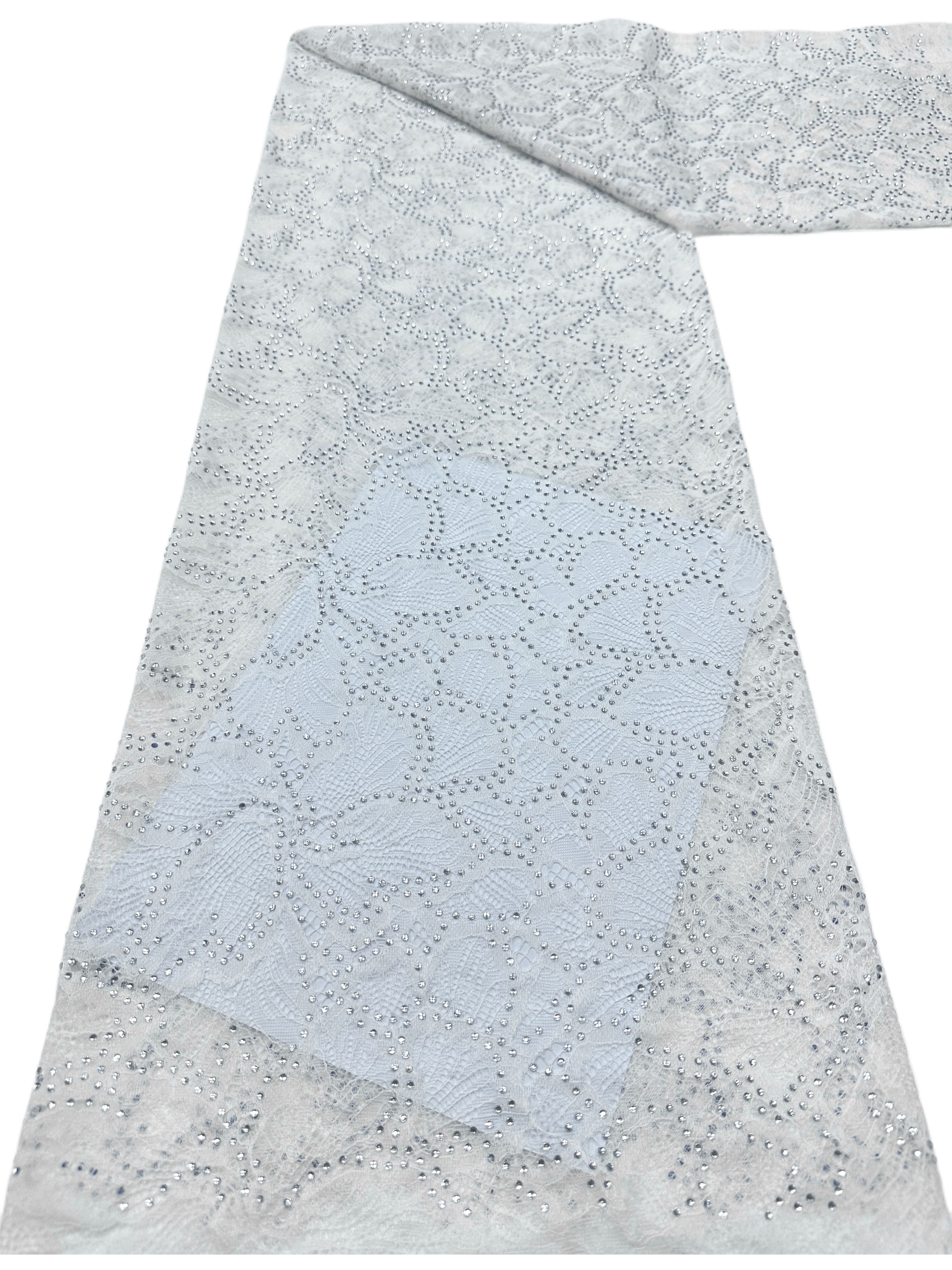 Gold Beaded Embroidered Lace Fabric Allover Floral Leaf Vine Tulle Lace for Wedding Bridal Evening Dress BLS6537#