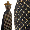 Geometric Beaded Diamond Mesh Lace Fabric for Wedding Dresses, Evening Gowns, Prom Dresses and Stage Costumes BLS6544#