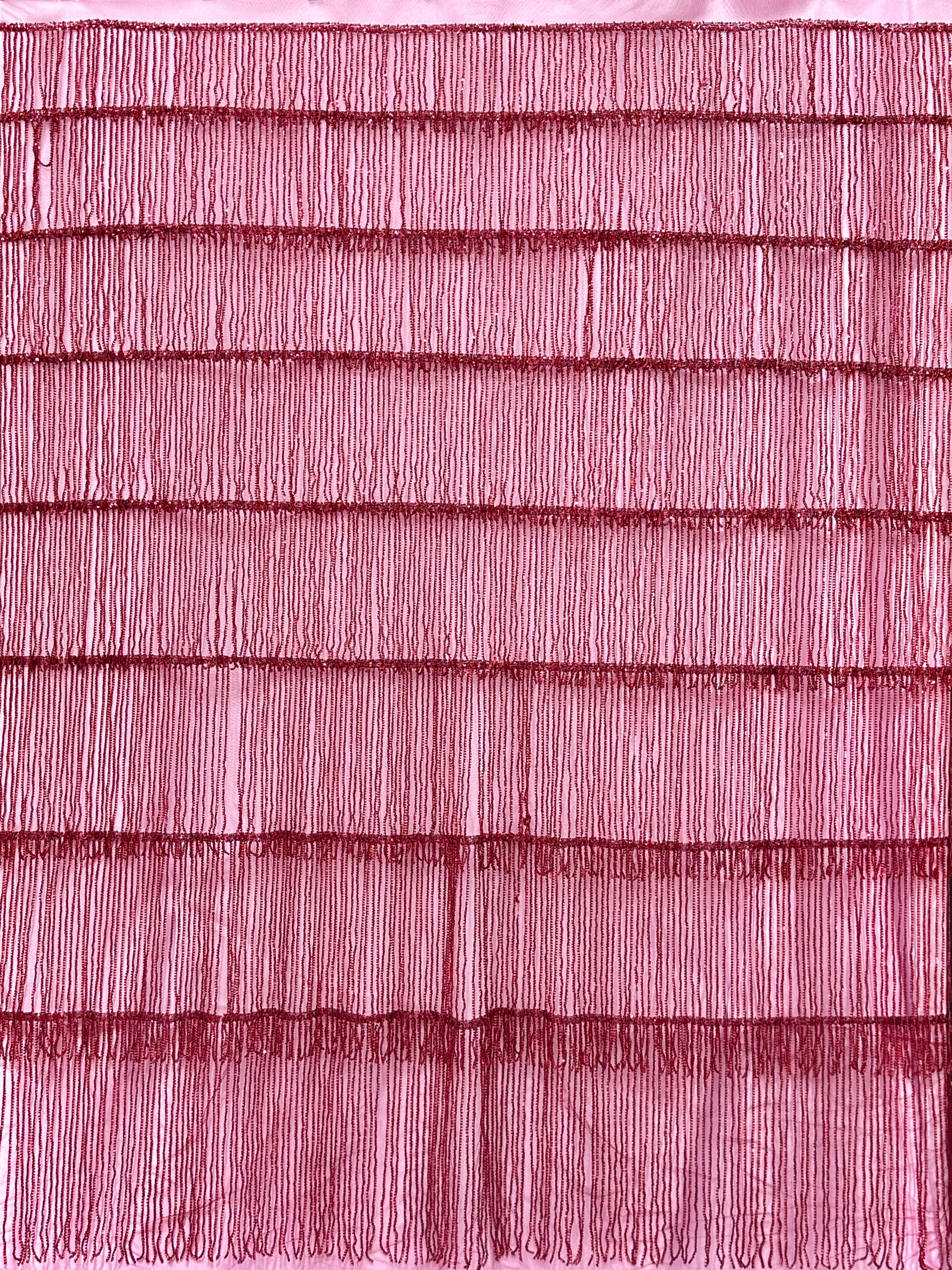 Sequined Beaded Fringe Lace Fabric Layered Stripe Tulle Embroidered Tassel Bead Trim for Evening Dress Stage Costume BLS6547#