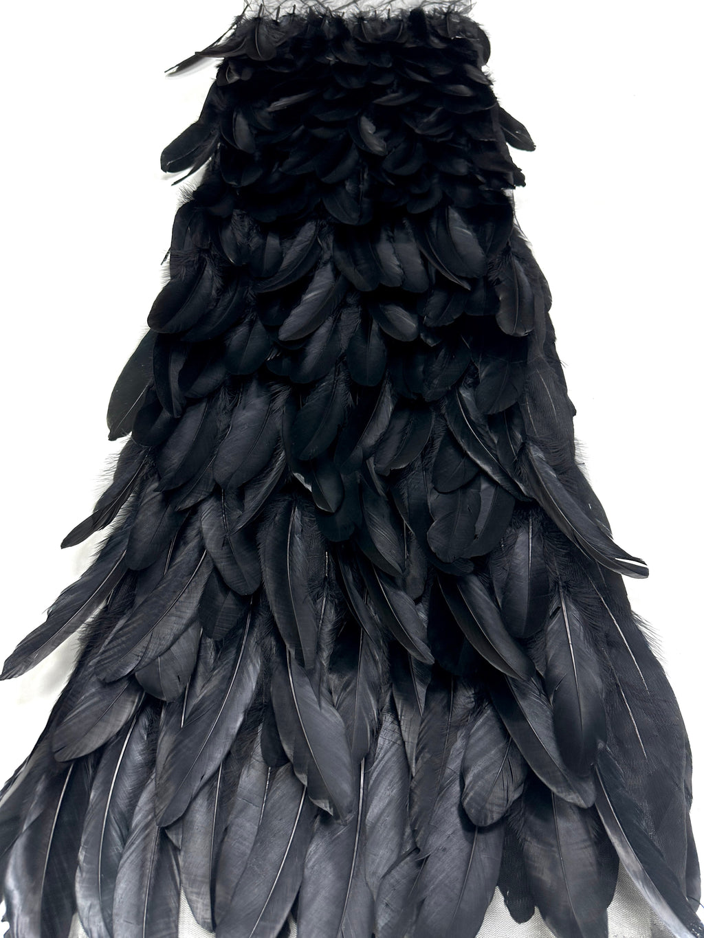3D Feather Applique Lace Fabric Allover Layered Feather Tulle Fabric for Evening Dress Stage Costume BLS6548#