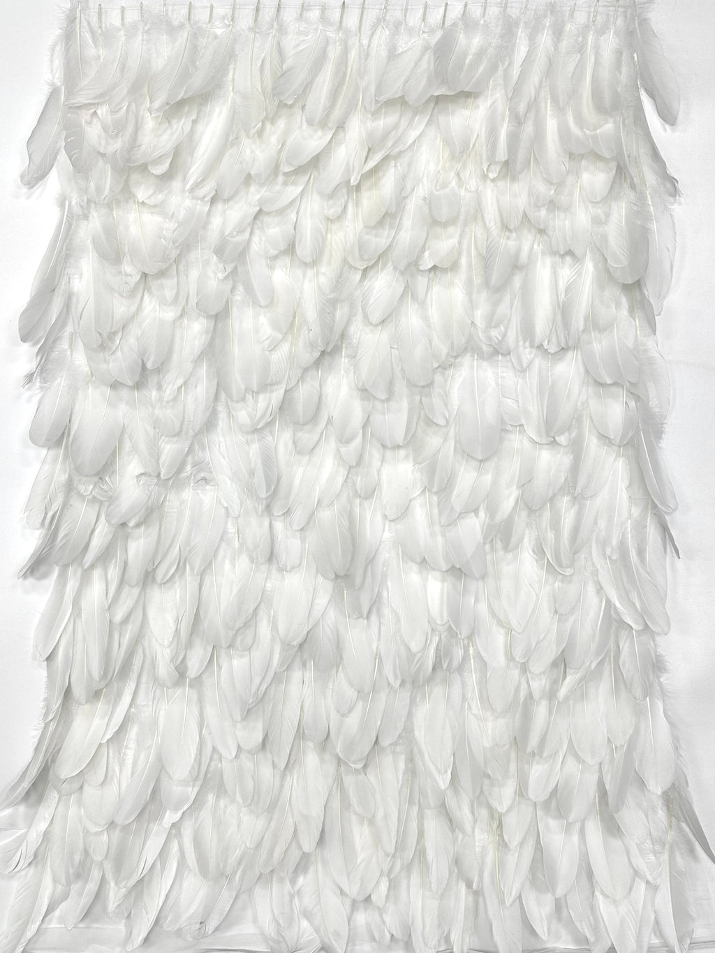 3D Feather Applique Lace Fabric Allover Layered Feather Tulle Fabric for Evening Dress Stage Costume BLS6548#