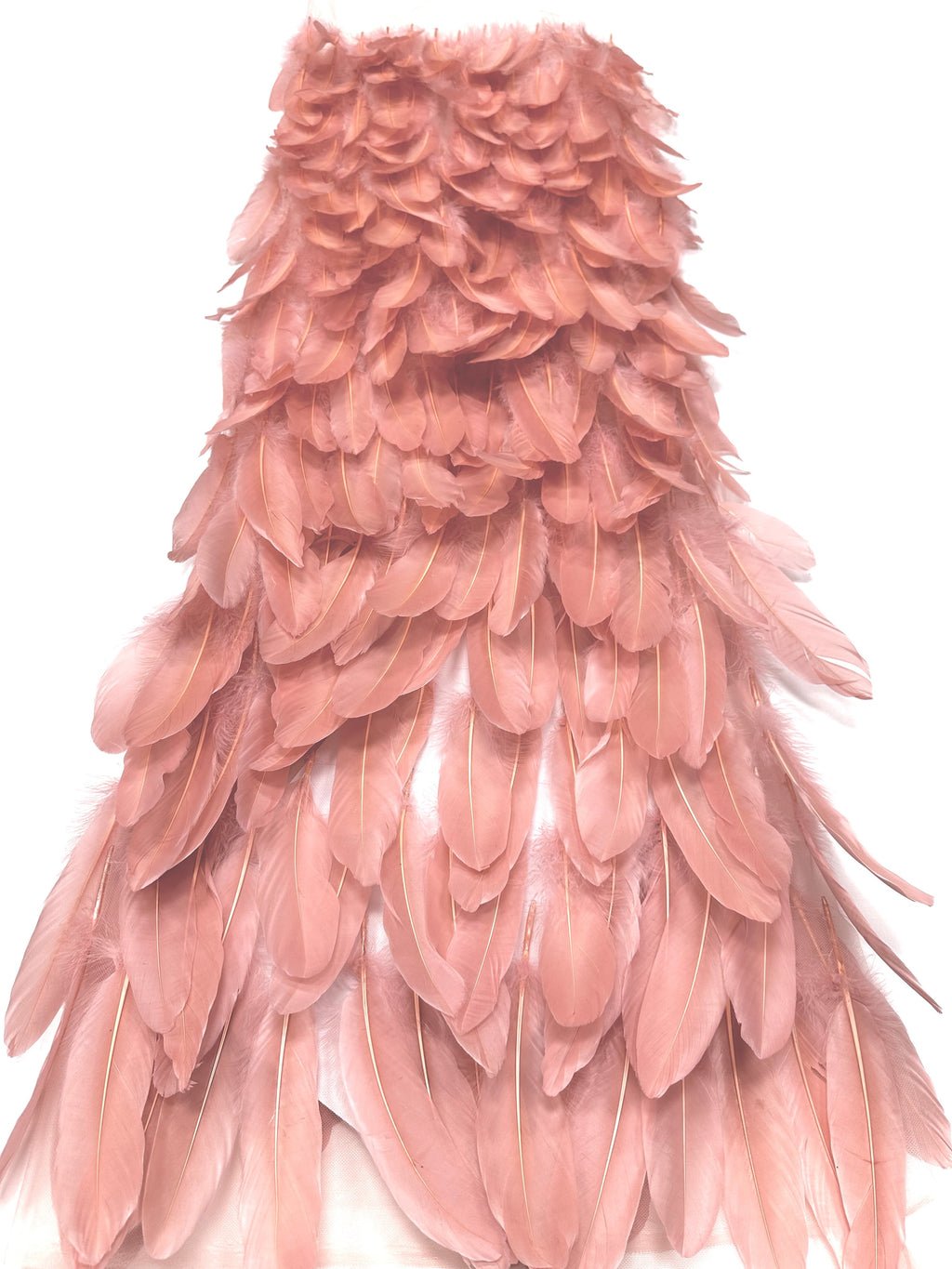 3D Feather Applique Lace Fabric Allover Layered Feather Tulle Fabric for Evening Dress Stage Costume BLS6548#