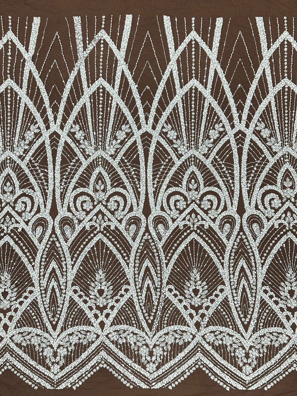 Heavy Pearl Beaded Lace Fabric Sequined Baroque Mesh Lace Fabric for Wedding Dresses Bridal Gowns Evening Gowns BLS6558#