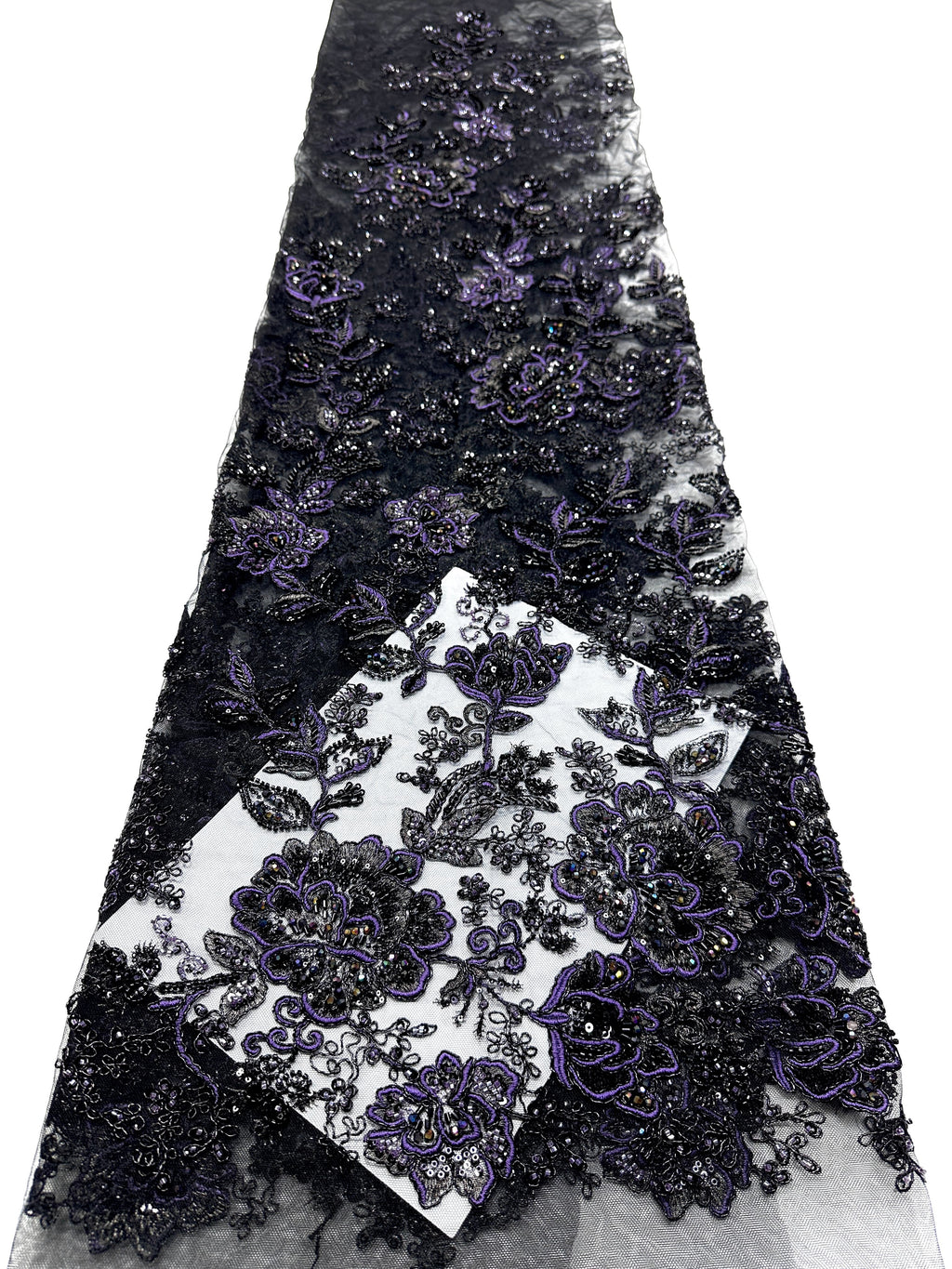 Beaded Sequined Floral Embroidered Lace Fabric for Bridal Gowns Wedding Dress Decoration BLS6559#