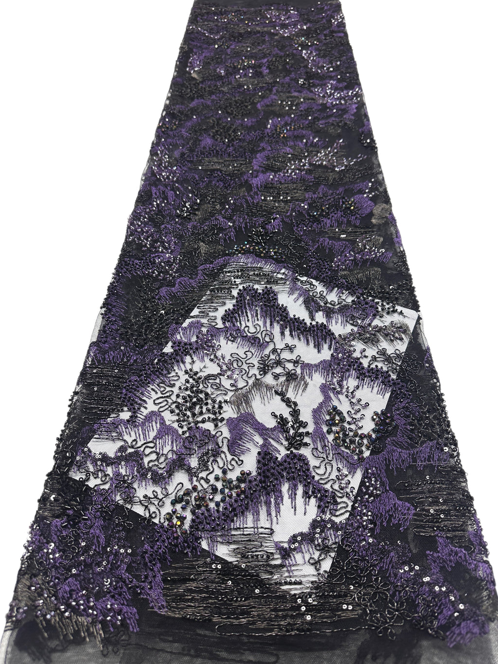 Sequined Beaded Botanical Lace Fabric Embroidered Tulle Lace for Wedding Dresses Bridal Gowns Evening Dresses BLS6563#