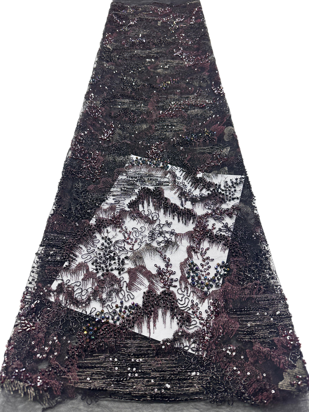 Sequined Beaded Botanical Lace Fabric Embroidered Tulle Lace for Wedding Dresses Bridal Gowns Evening Dresses BLS6563#
