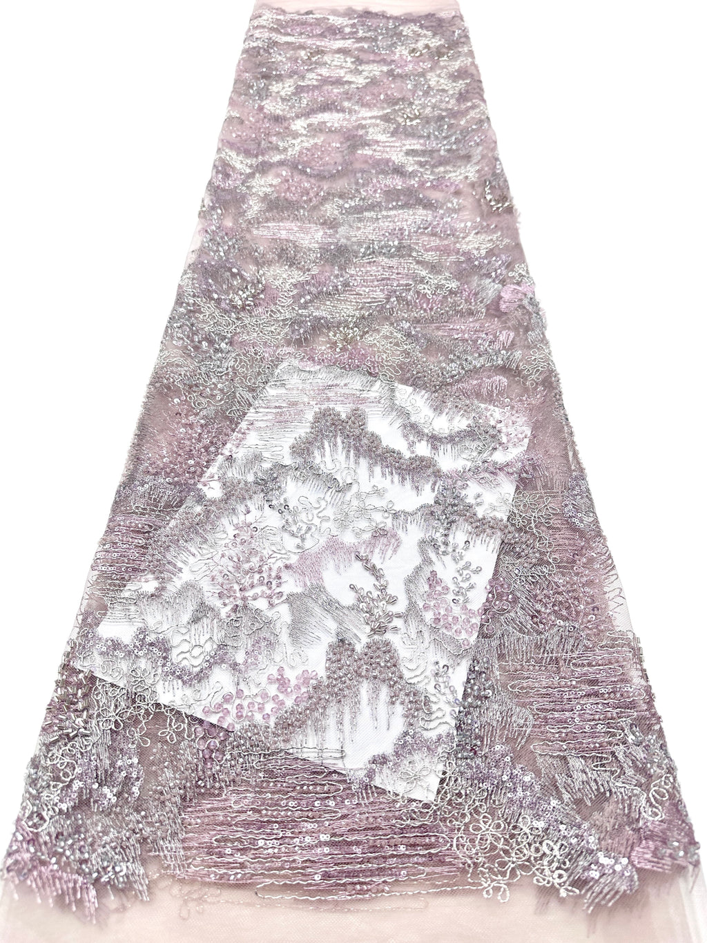 Sequined Beaded Botanical Lace Fabric Embroidered Tulle Lace for Wedding Dresses Bridal Gowns Evening Dresses BLS6563#
