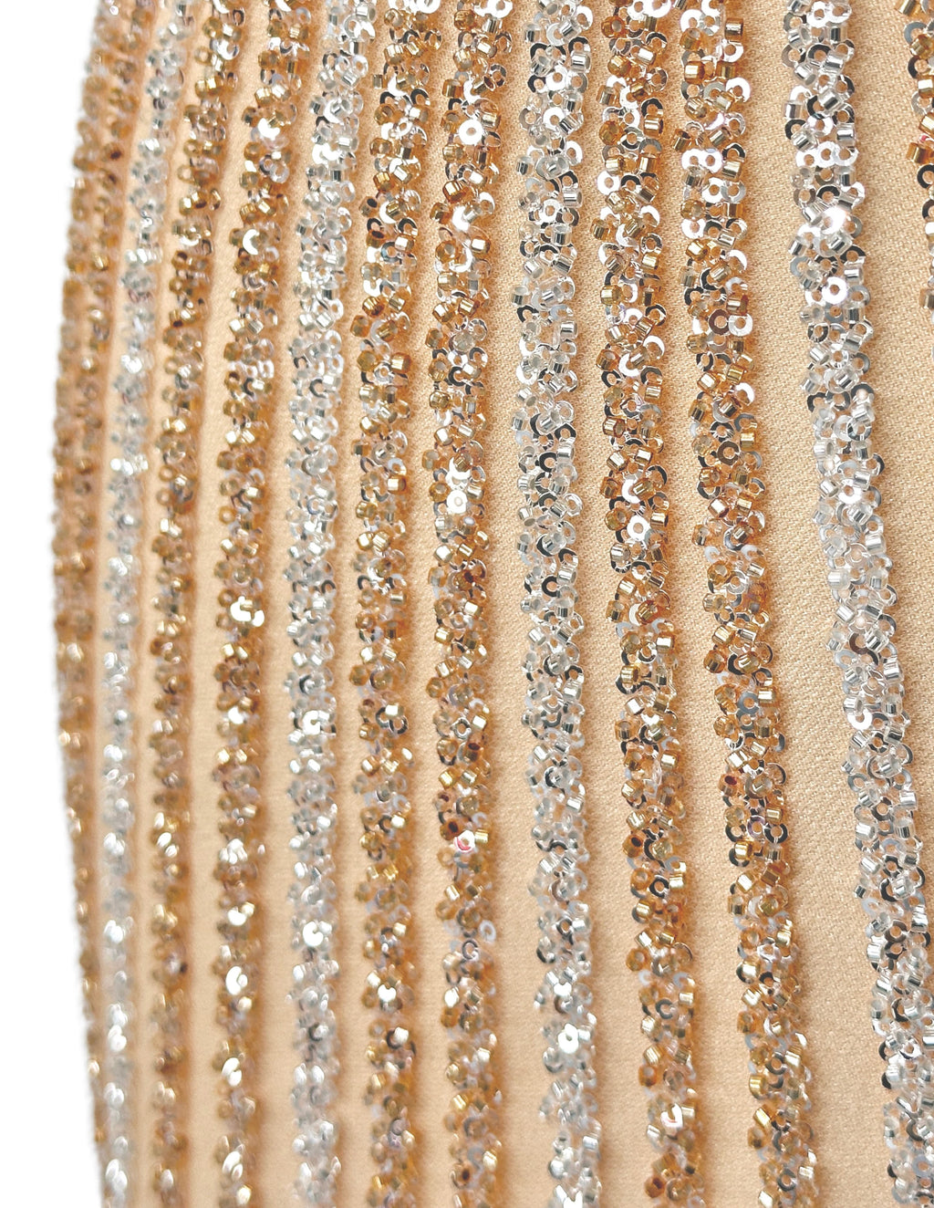 BLS6564#	Sequined and Beaded Geometric Lace Fabric for Wedding Dresses Evening Gowns Bridal Gowns