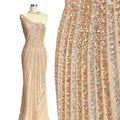 BLS6564#	Sequined and Beaded Geometric Lace Fabric for Wedding Dresses Evening Gowns Bridal Gowns