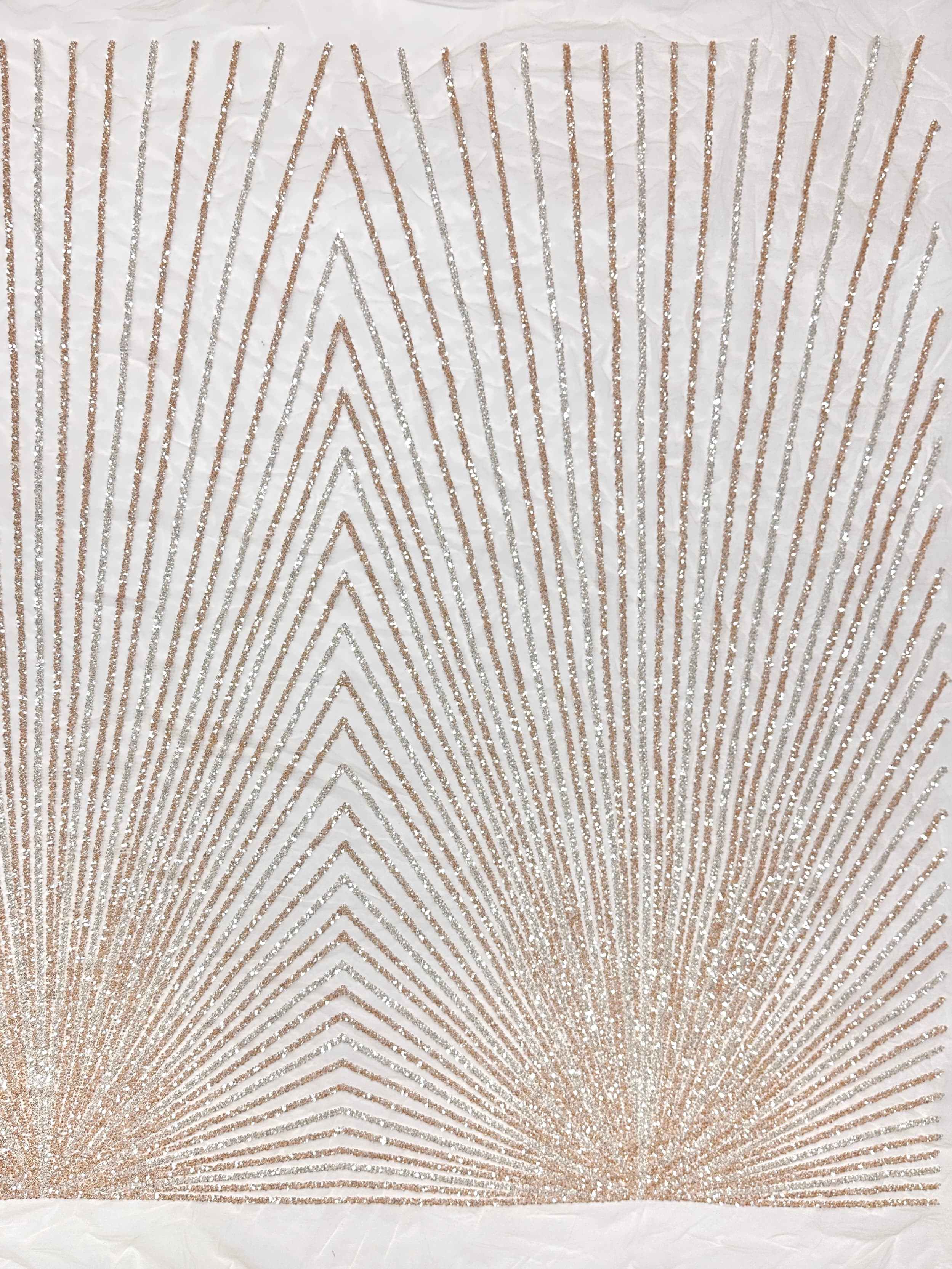 BLS6564#	Sequined and Beaded Geometric Lace Fabric for Wedding Dresses Evening Gowns Bridal Gowns