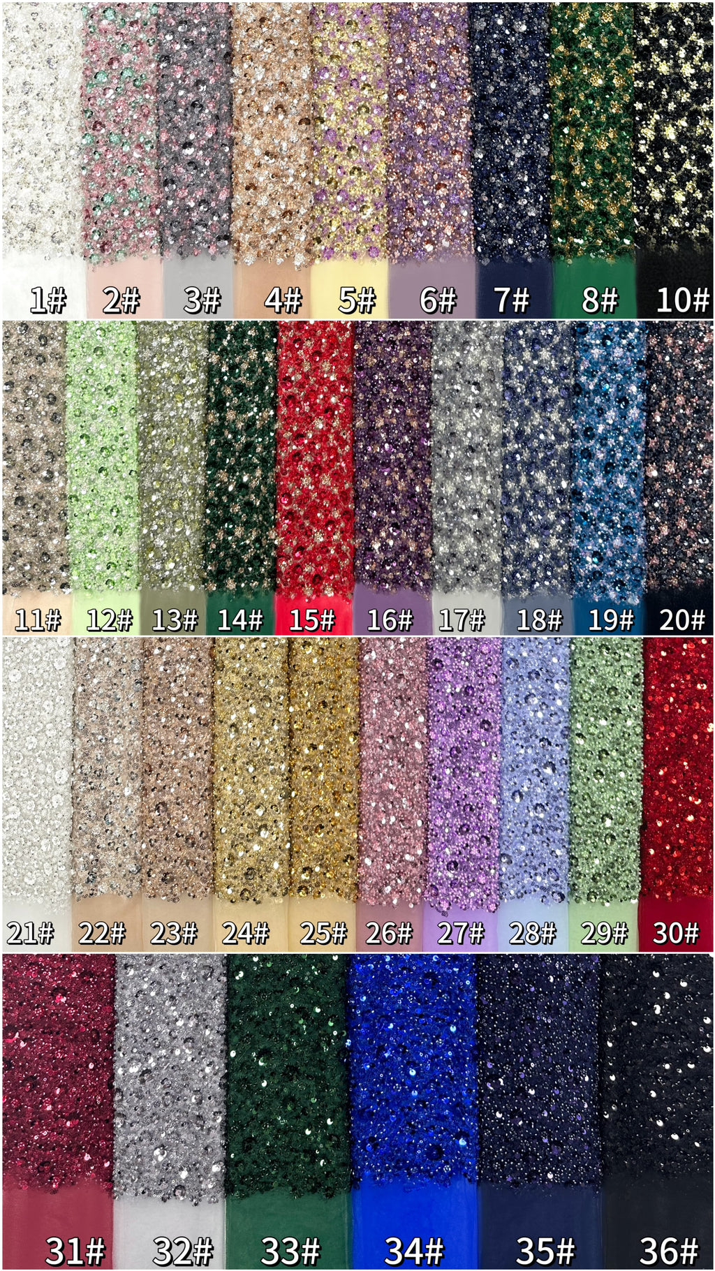 BLS6565#	Heavy Beaded Sequined Small Floral Lace Fabric Embroidered Tulle Lace for Wedding Dresses Bridal Gowns Evening Gowns