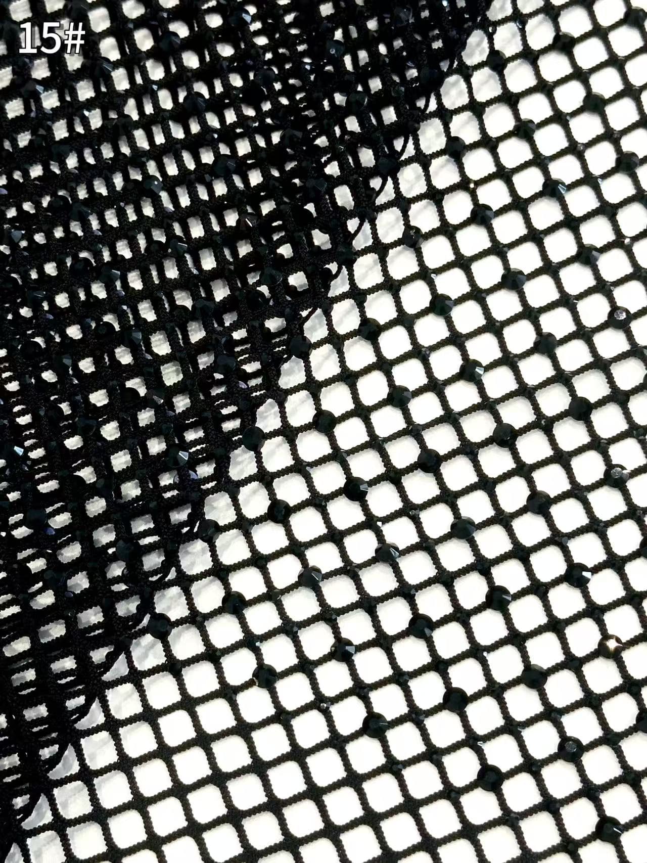 BLS6566#	Geometric Beaded Lace Fabric Diamond Pattern Sparkling Tulle Lace for Wedding Dresses Bridal Gowns Evening Gowns