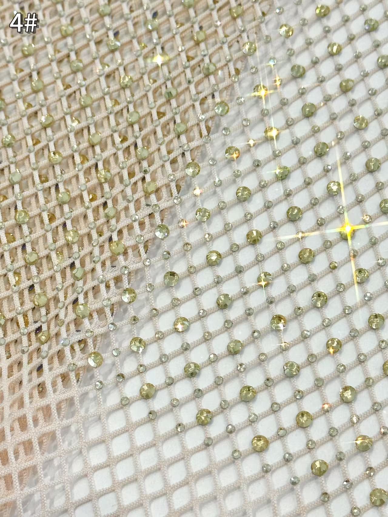BLS6566#	Geometric Beaded Lace Fabric Diamond Pattern Sparkling Tulle Lace for Wedding Dresses Bridal Gowns Evening Gowns
