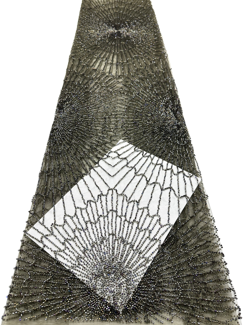 BLS6567#	Geometric Beaded Lace Fabric Allover Embroidered Lace Material for Wedding Dresses Evening Gowns