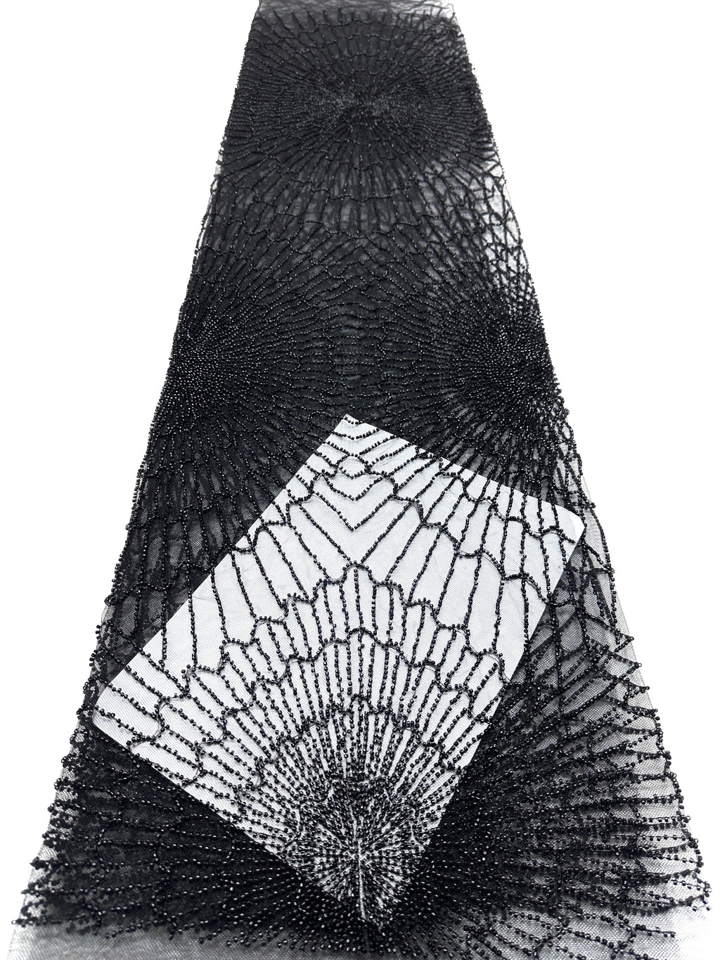 BLS6567#	Geometric Beaded Lace Fabric Allover Embroidered Lace Material for Wedding Dresses Evening Gowns
