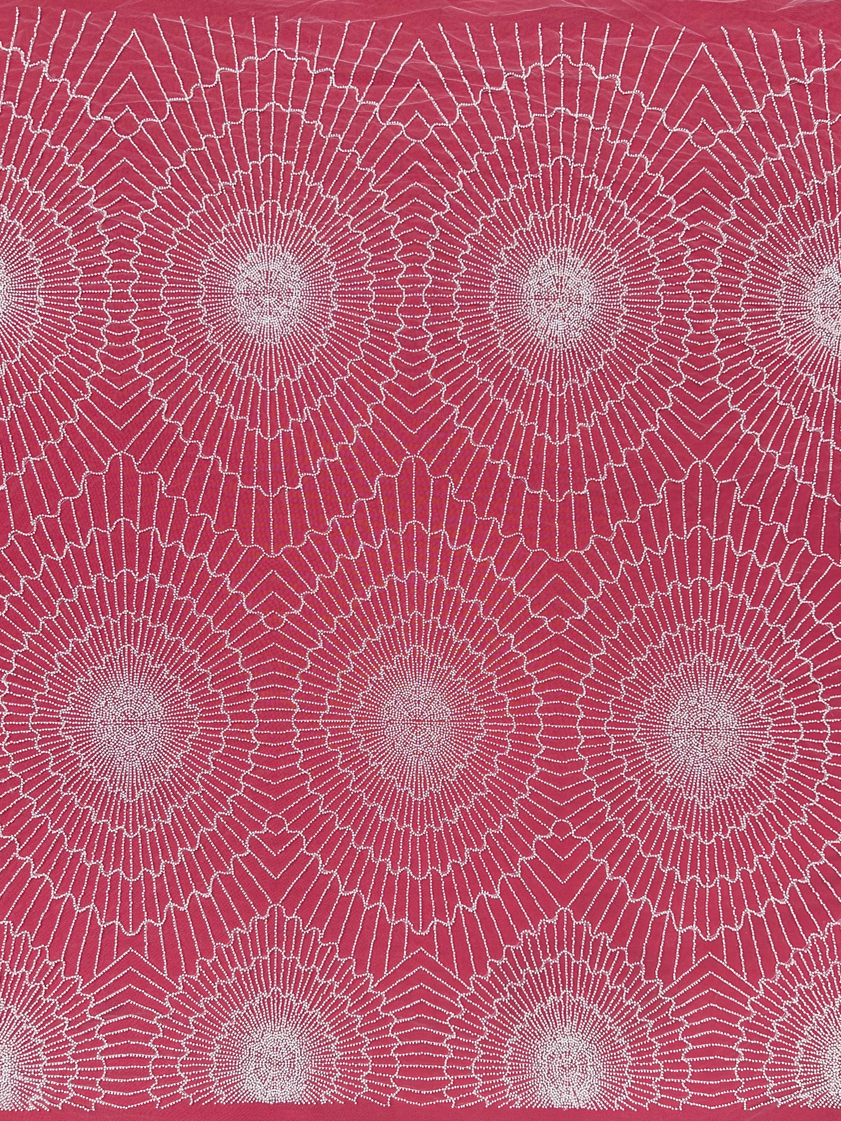 BLS6567#	Geometric Beaded Lace Fabric Allover Embroidered Lace Material for Wedding Dresses Evening Gowns