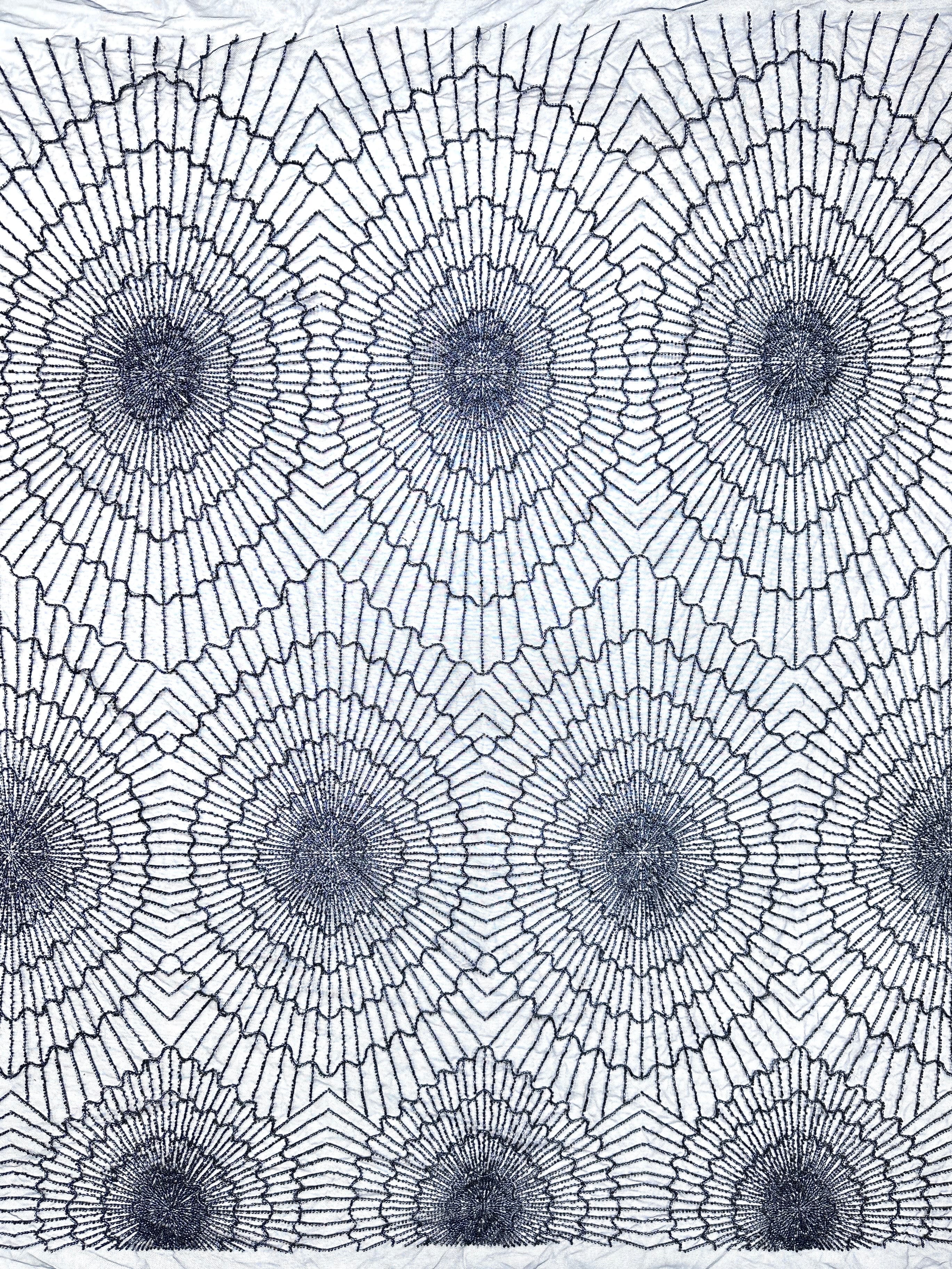 BLS6567#	Geometric Beaded Lace Fabric Allover Embroidered Lace Material for Wedding Dresses Evening Gowns
