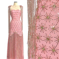 BLS6576#	Sequined Beaded Embroidered Border Tulle Lace Fabric Geometric Scalloped Fringe Detail for Evening Gowns Party Dresses