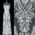 BLS6577#	Baroque Guipure Embroidered Beaded Border Lace Fabric Tulle Lace Fabric Botanical Pattern for Wedding Dresses Bridal Gowns