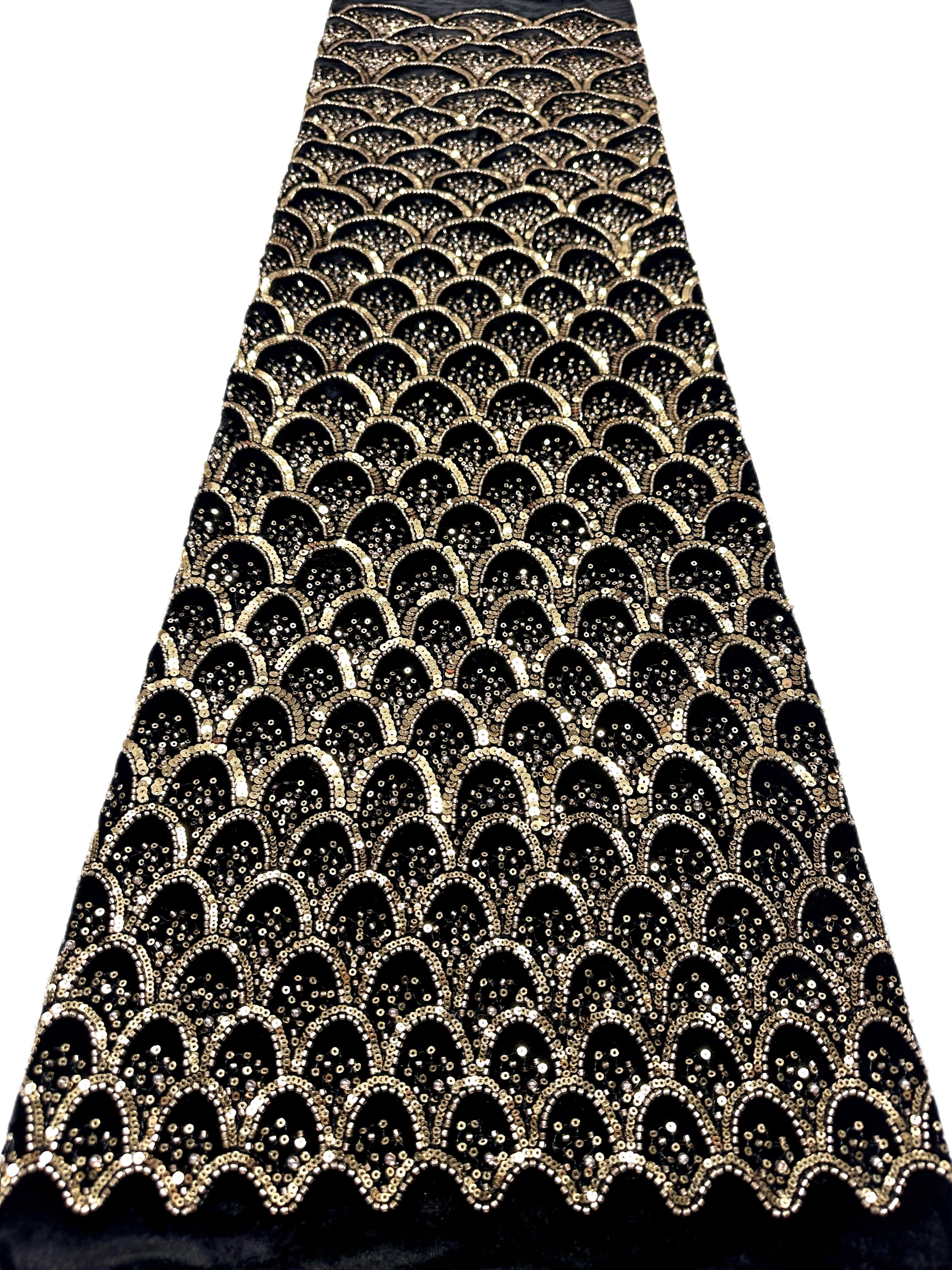 SBLS6587#	Sequined and Beaded Lace Fabric Geometric Pattern Tulle Lace Fabric for Evening Gowns Party Dresses