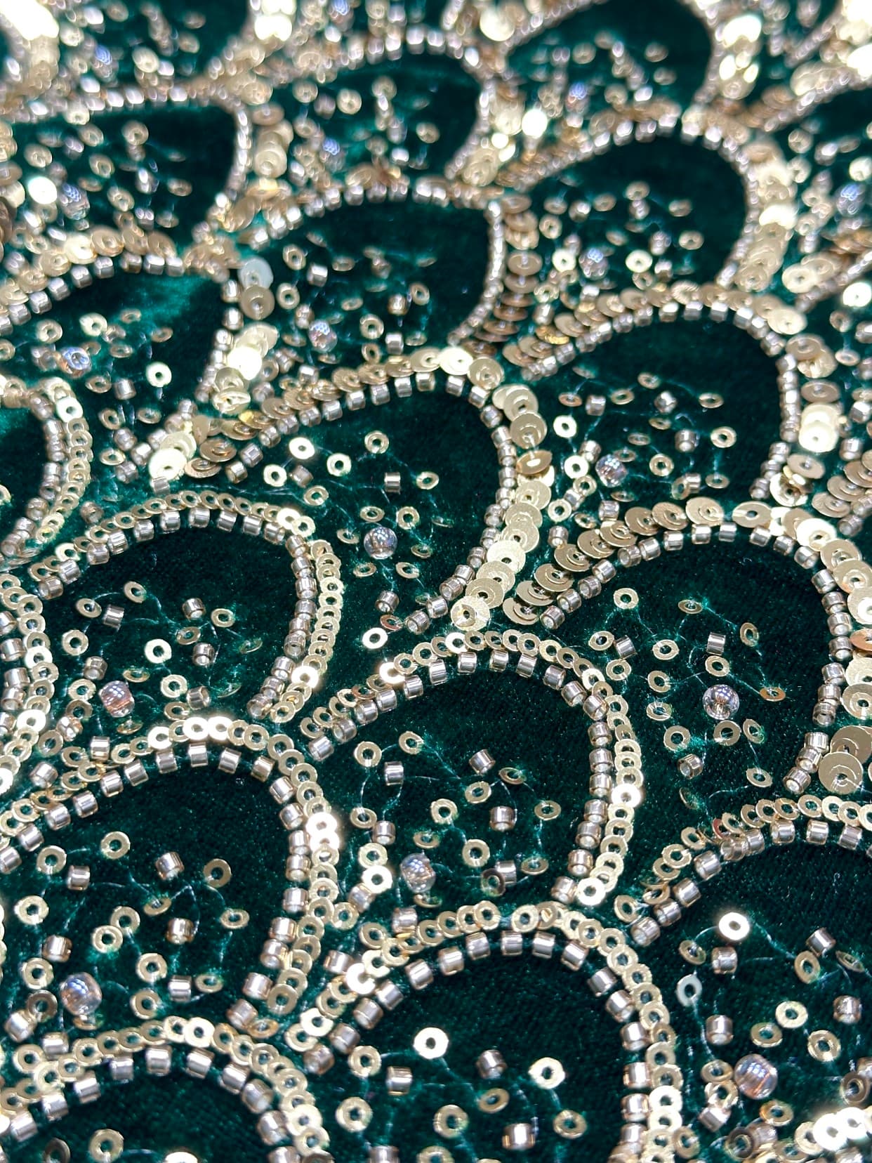 SBLS6587#	Sequined and Beaded Lace Fabric Geometric Pattern Tulle Lace Fabric for Evening Gowns Party Dresses
