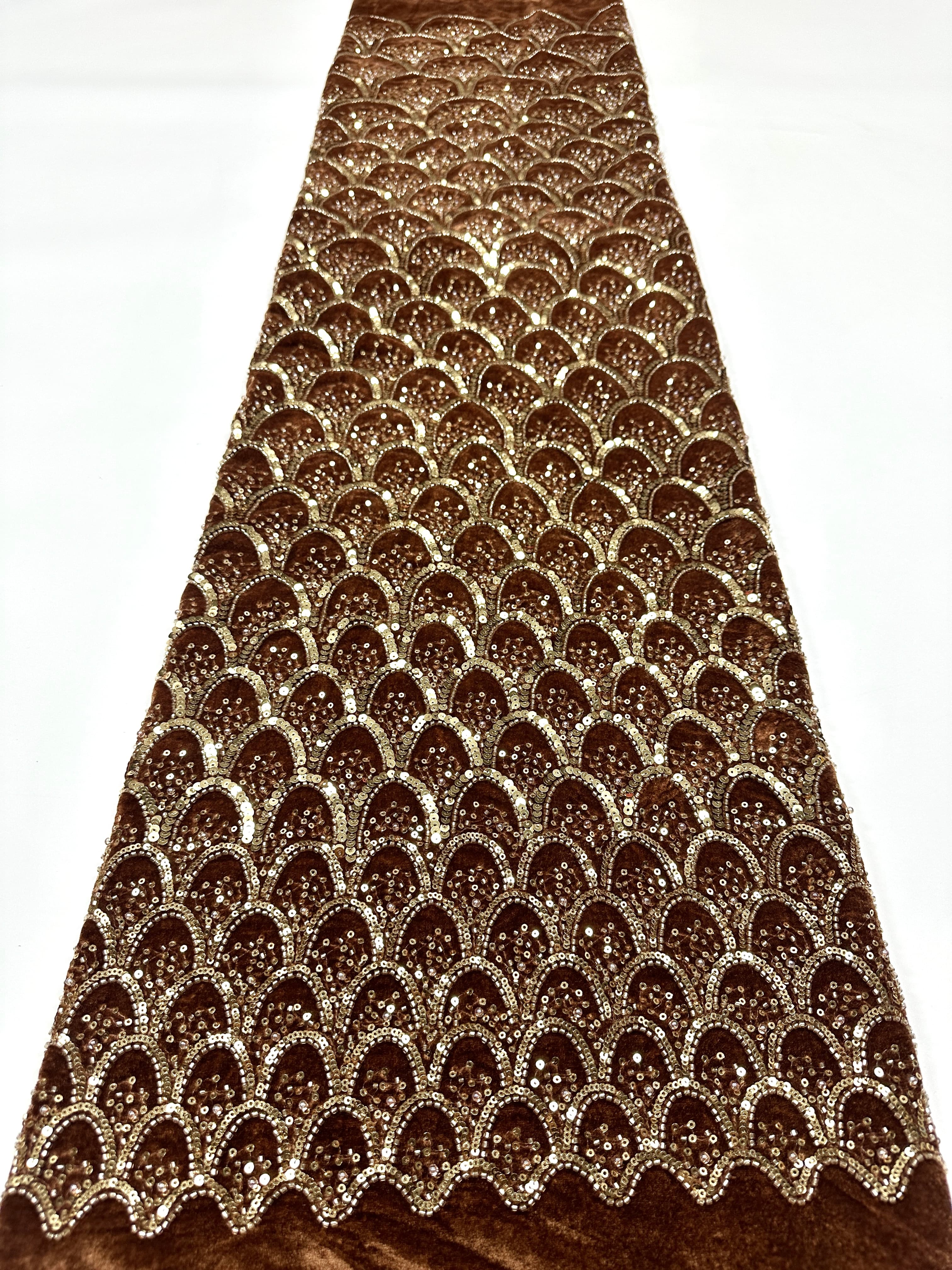 SBLS6587#	Sequined and Beaded Lace Fabric Geometric Pattern Tulle Lace Fabric for Evening Gowns Party Dresses