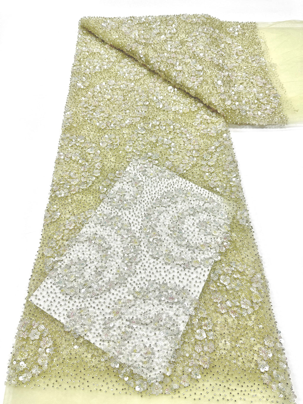 BLS6631#	Sequined Beaded Embroidered Floral Tulle Lace Fabric Allover Lace for Wedding Dresses Bridal Gowns