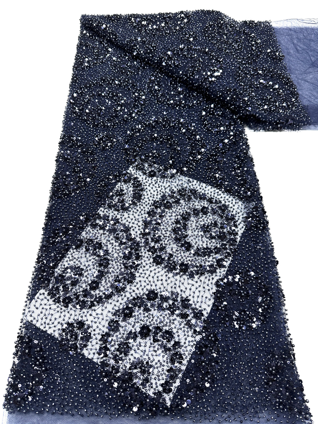BLS6631#	Sequined Beaded Embroidered Floral Tulle Lace Fabric Allover Lace for Wedding Dresses Bridal Gowns