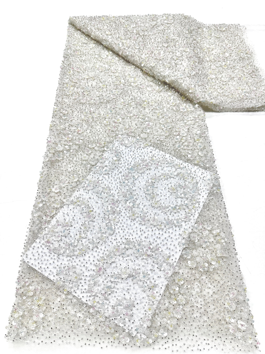 BLS6631#	Sequined Beaded Embroidered Floral Tulle Lace Fabric Allover Lace for Wedding Dresses Bridal Gowns