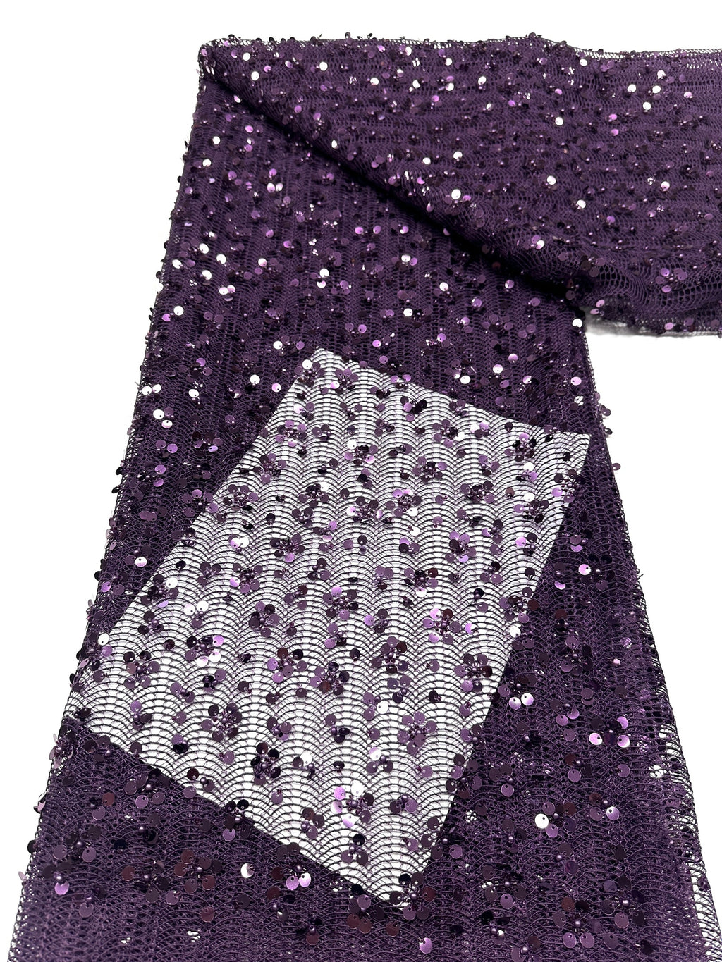 BLS6634#	High End Handmade Beaded Sequin Lace Fabric Gold Mesh Embroidery Lace For Wedding Bridal Evening Dress Apparel Fabric