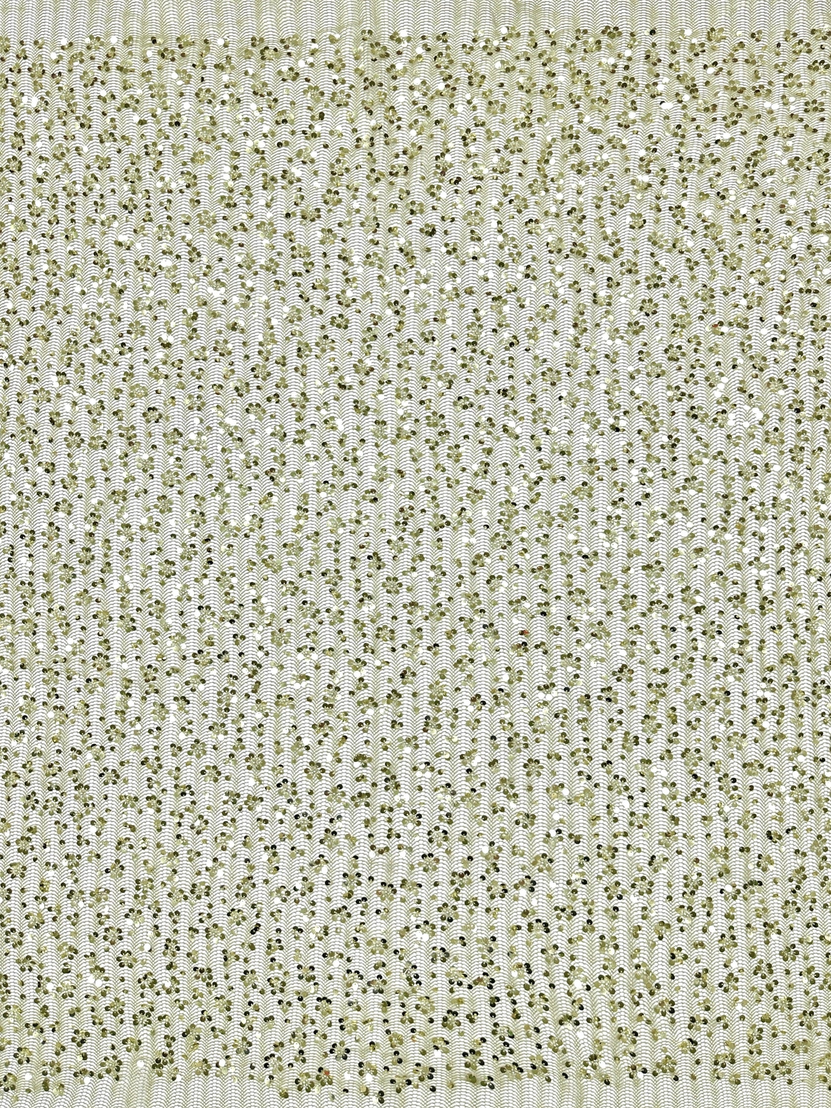 BLS6634#	High End Handmade Beaded Sequin Lace Fabric Gold Mesh Embroidery Lace For Wedding Bridal Evening Dress Apparel Fabric