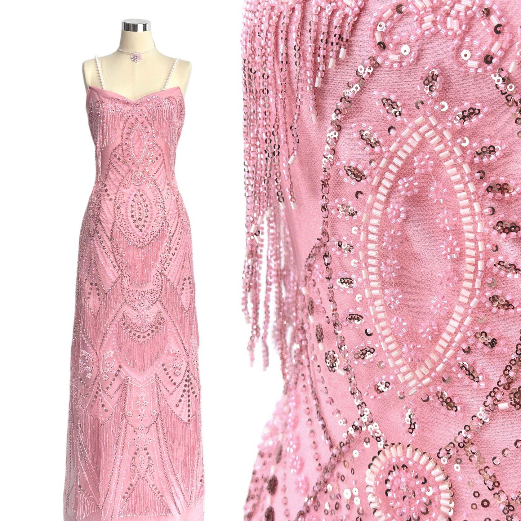 BLS6661#	Heavy Beaded Sequined Border Lace Fabric Geometric Tulle Lace Fabric for Wedding Dresses Evening Gowns